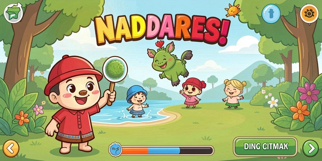 Screenshot menampilkan karakter utama GAMERP dengan latar belakang yang menawan.
