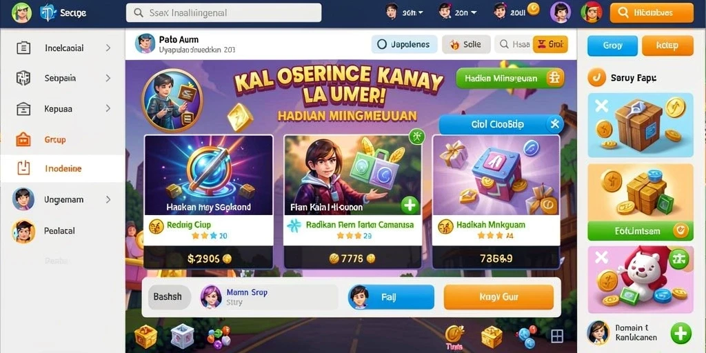 Tampilan awal permainan yang menarik.